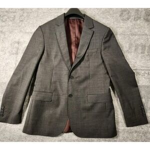 Cecilli Santini Blazer Mens 38R Brown Slim Fit Wool 2 Button